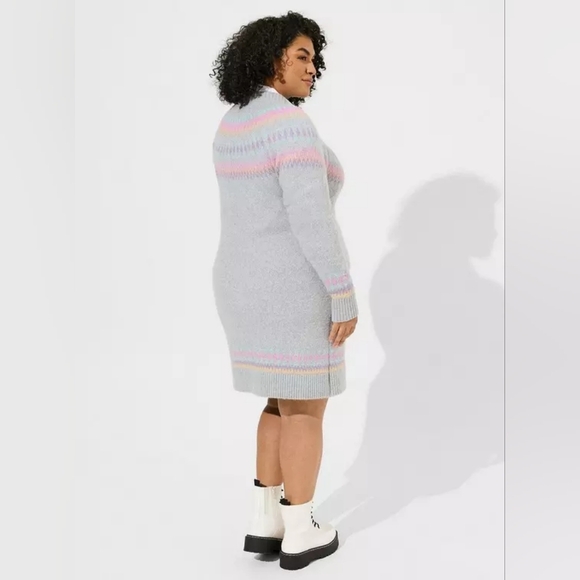 TORRID Mini Vegan Cashmere Mock Neck Sweater Dress Long Sleeve Size 2 = 2X - Picture 14 of 15